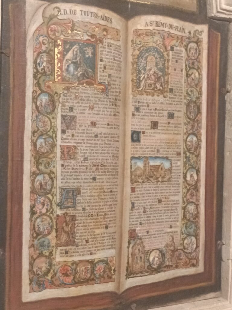 Une fresque d’une page de la bible